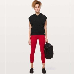 2019 Lululemon Black Ribbed Hooded Easy Going Hoodie/Vest Size 8